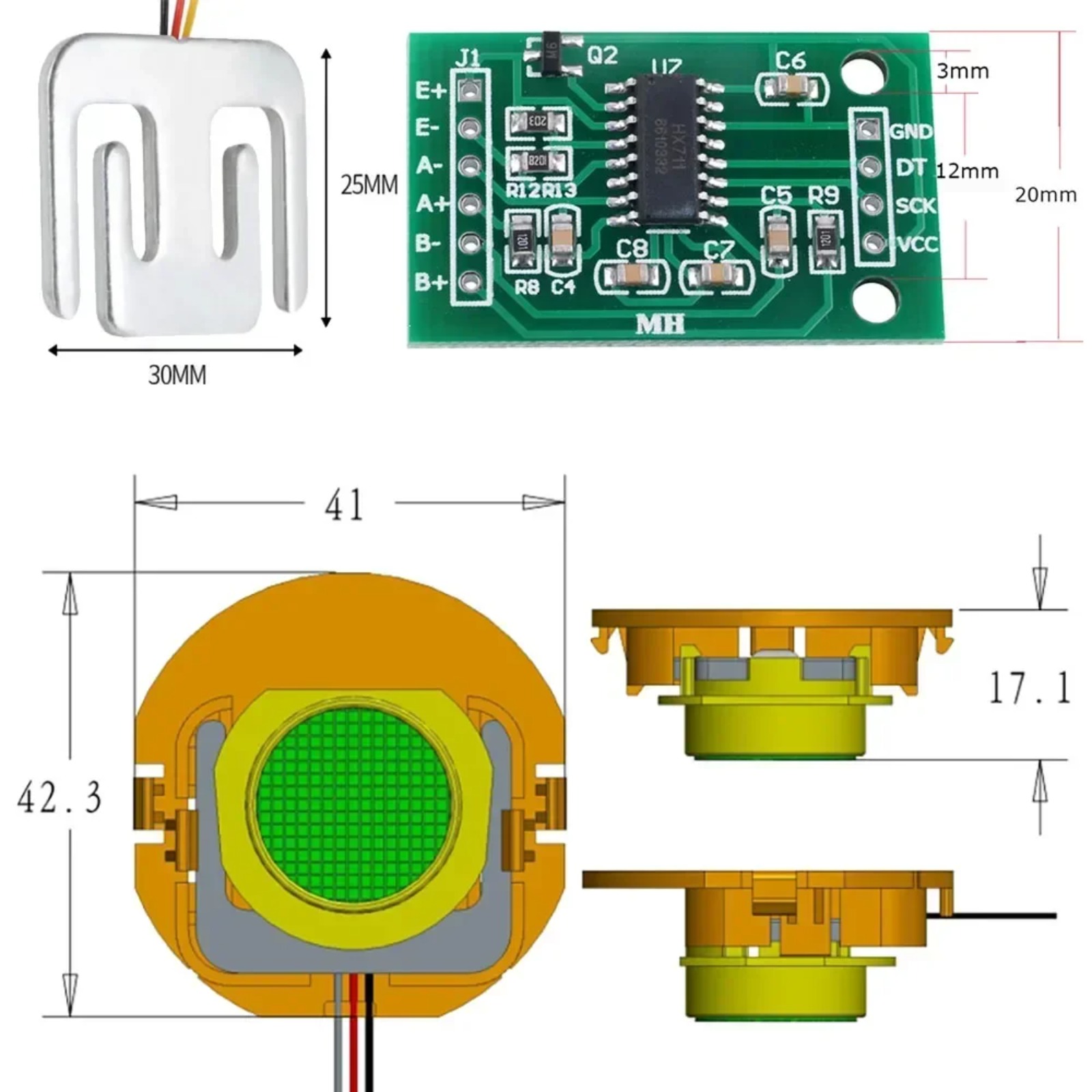 Home Automation Arduino - DIYmall 50KG Load Cell Weight Sensor