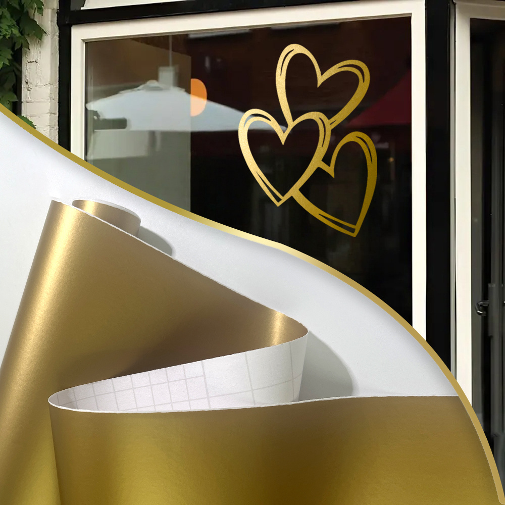 Diy Automation - 1Roll Matte Gold Vinyl Roll Permanent