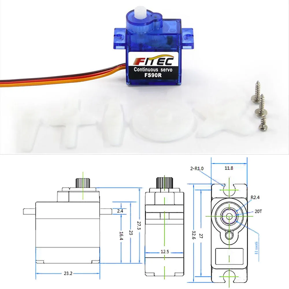 Feetech Mini FS90R Micro Servo - Diy Automation Projects recension och pris