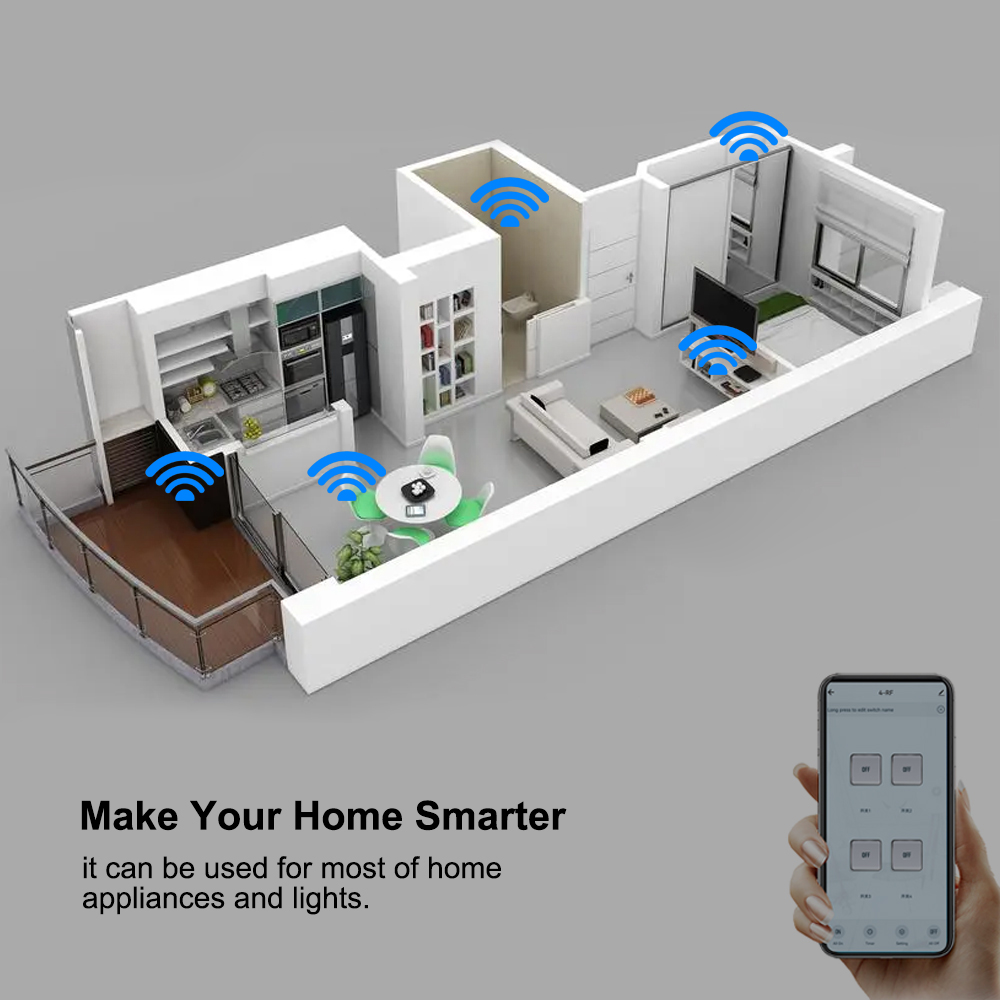 Smart Tuya Switch 4CH Relay Mo - Home Automation Ideas recension och pris