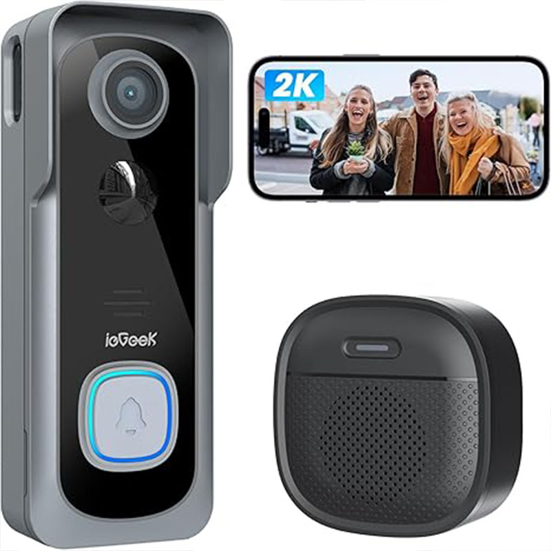 ieGeek 2K Doorbell Camera Wire - Smart Doorbell Wired recension och pris