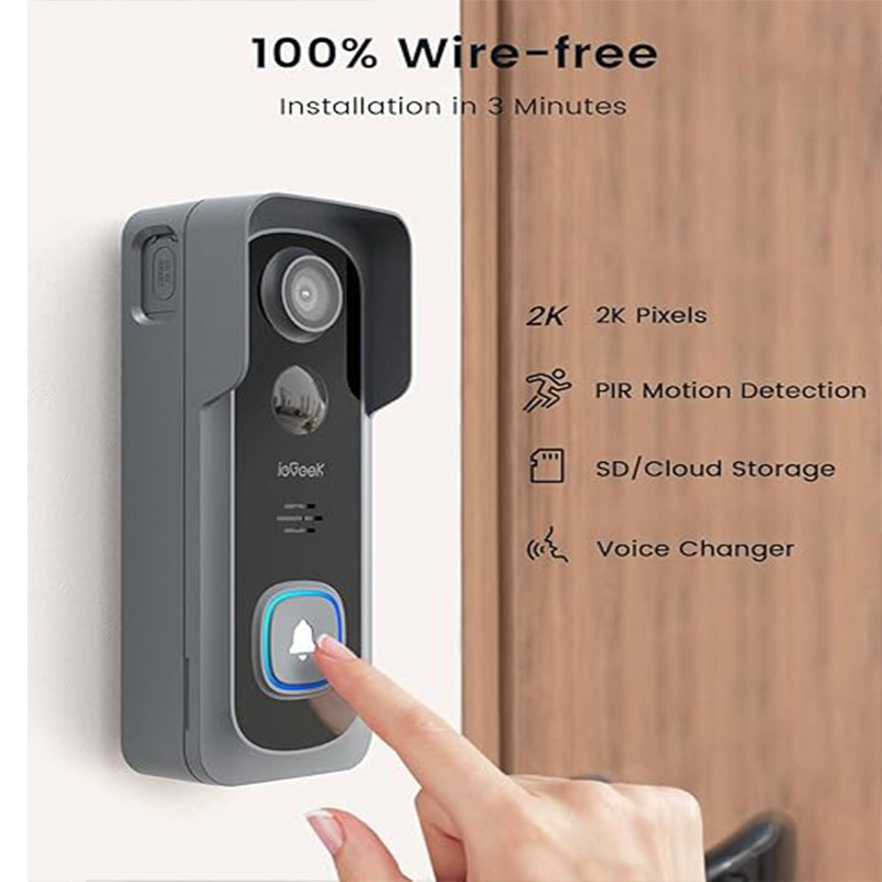 ieGeek 2K Doorbell Camera Wire - Smart Doorbell Wired recension och pris